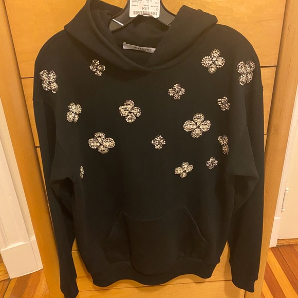 GIVENCHY FLOWERS EMBROIDERED HOODIE XS